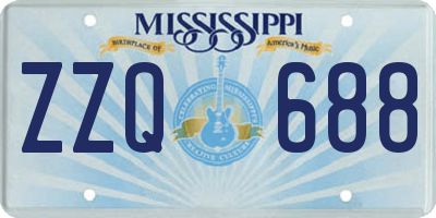 MS license plate ZZQ688