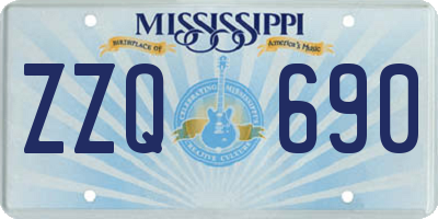 MS license plate ZZQ690
