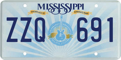 MS license plate ZZQ691