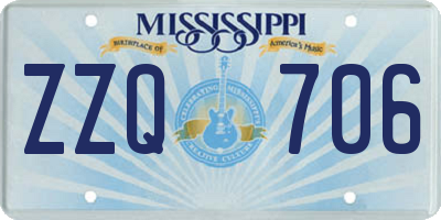 MS license plate ZZQ706