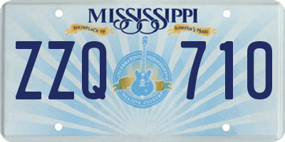 MS license plate ZZQ710