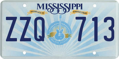 MS license plate ZZQ713