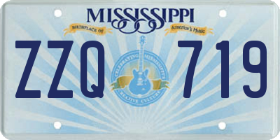 MS license plate ZZQ719