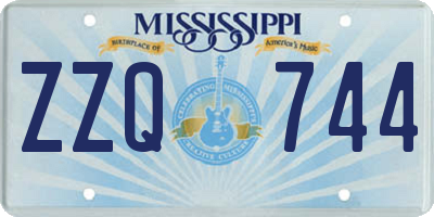 MS license plate ZZQ744