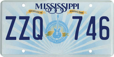 MS license plate ZZQ746