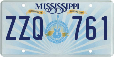 MS license plate ZZQ761