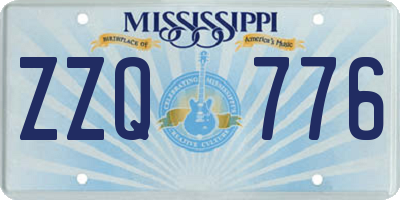 MS license plate ZZQ776