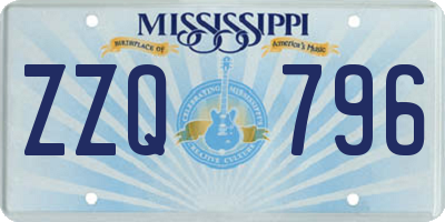 MS license plate ZZQ796