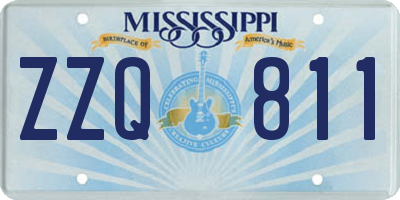 MS license plate ZZQ811