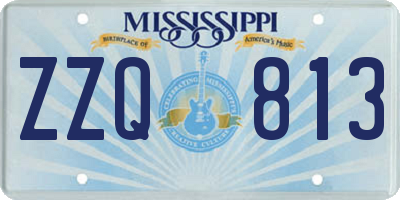 MS license plate ZZQ813