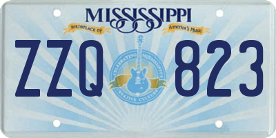 MS license plate ZZQ823
