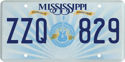 MS license plate ZZQ829