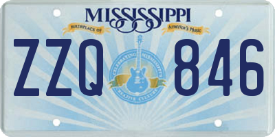 MS license plate ZZQ846