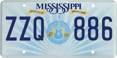 MS license plate ZZQ886