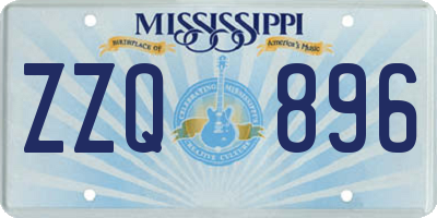 MS license plate ZZQ896