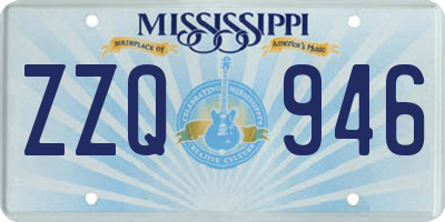 MS license plate ZZQ946