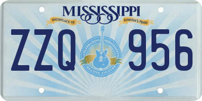 MS license plate ZZQ956