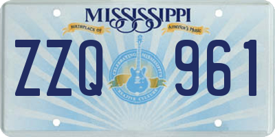 MS license plate ZZQ961