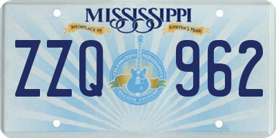 MS license plate ZZQ962
