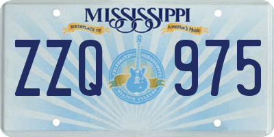 MS license plate ZZQ975