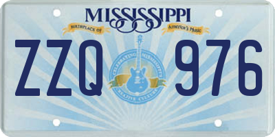 MS license plate ZZQ976