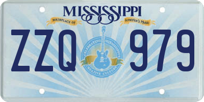 MS license plate ZZQ979