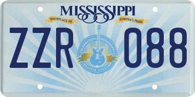 MS license plate ZZR088