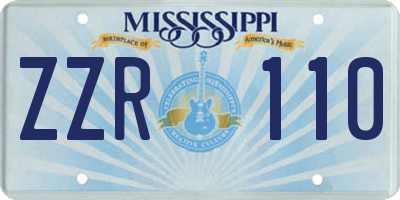MS license plate ZZR110