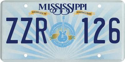 MS license plate ZZR126