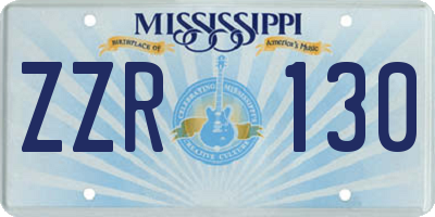 MS license plate ZZR130