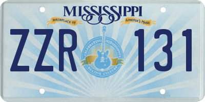 MS license plate ZZR131
