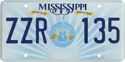 MS license plate ZZR135