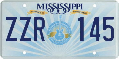MS license plate ZZR145