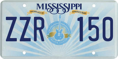 MS license plate ZZR150