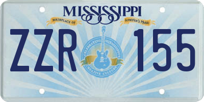 MS license plate ZZR155