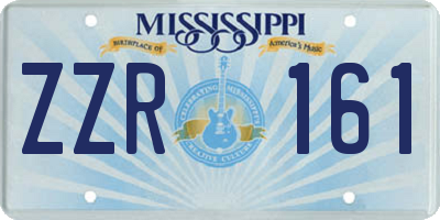 MS license plate ZZR161