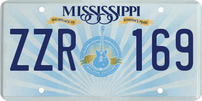 MS license plate ZZR169