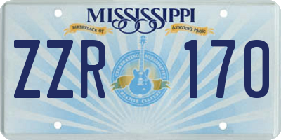 MS license plate ZZR170
