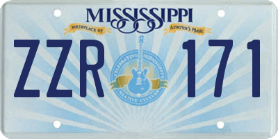 MS license plate ZZR171