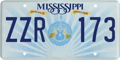 MS license plate ZZR173
