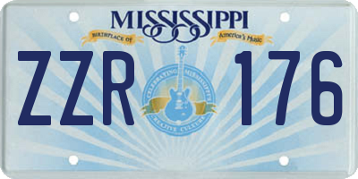 MS license plate ZZR176