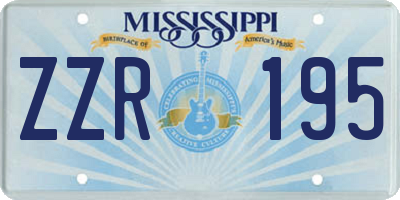 MS license plate ZZR195
