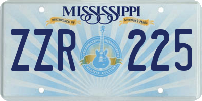 MS license plate ZZR225