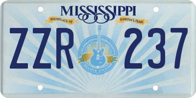 MS license plate ZZR237