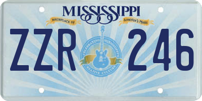 MS license plate ZZR246