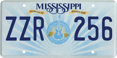MS license plate ZZR256