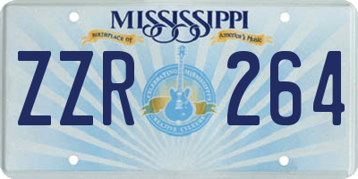 MS license plate ZZR264