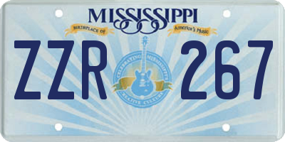 MS license plate ZZR267