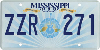 MS license plate ZZR271
