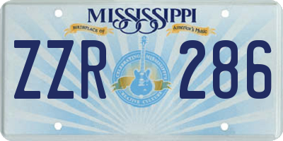 MS license plate ZZR286